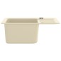 vidaXL Lavello da Cucina in Granito Vasca Singola Beige