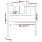 Testiera per Letto Bianca 81x4x100 cm in Legno Massello di Pino Testiera per Letto Bianca 81x4x100 cm in Legno Massello di Pino