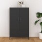 vidaXL Credenza Nera 70x31x115 cm in Legno Multistrato vidaXL Credenza Nera 70x31x115 cm in Legno Multistrato
