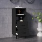 vidaXL Credenza Nera 34,5x34x90 cm in Legno Multistrato vidaXL Credenza Nera 34,5x34x90 cm in Legno Multistrato