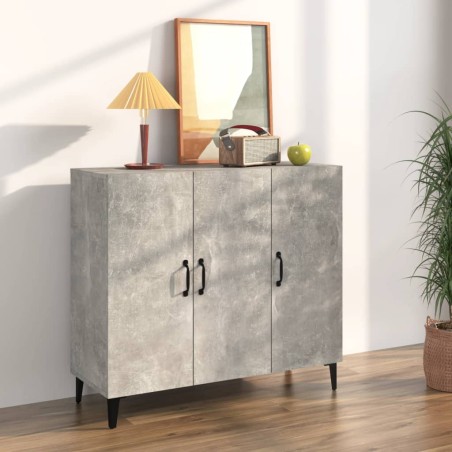 vidaXL Credenza Grigio Cemento 90x34x80 cm in Legno Multistrato
