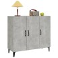 vidaXL Credenza Grigio Cemento 90x34x80 cm in Legno Multistrato vidaXL Credenza Grigio Cemento 90x34x80 cm in Legno Multistrato
