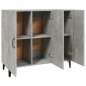 vidaXL Credenza Grigio Cemento 90x34x80 cm in Legno Multistrato vidaXL Credenza Grigio Cemento 90x34x80 cm in Legno Multistrato