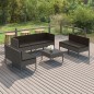 vidaXL Set Divani da Giardino 8 pz con Cuscini in Polyrattan Grigio vidaXL Set Divani da Giardino 8 pz con Cuscini in Polyrattan Grigio