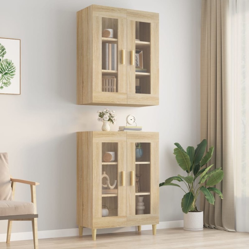 vidaXL Armadietto Pensile a Parete Rovere Sonoma 69,5x34x90 cm vidaXL Armadietto Pensile a Parete Rovere Sonoma 69,5x34x90 cm
