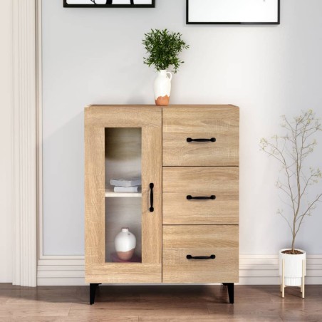 vidaXL Credenza Rovere Sonoma 69,5x34x90 cm in Legno Multistrato