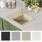 vidaXL Lavello da Cucina in Granito Vasca Singola Beige