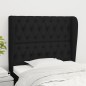 vidaXL Testiera ad Orecchio Nera 103x23x118/128 cm in Tessuto vidaXL Testiera ad Orecchio Nera 103x23x118/128 cm in Tessuto
