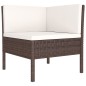 vidaXL Set Divani da Giardino 9 pz con Cuscini in Polyrattan Marrone vidaXL Set Divani da Giardino 9 pz con Cuscini in Polyrattan Marrone