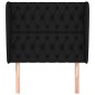 vidaXL Testiera ad Orecchio Nera 103x23x118/128 cm in Tessuto vidaXL Testiera ad Orecchio Nera 103x23x118/128 cm in Tessuto