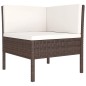 vidaXL Set Divani da Giardino 12 pz con Cuscini in Polyrattan Marrone vidaXL Set Divani da Giardino 12 pz con Cuscini in Polyrattan Marrone