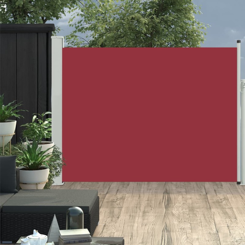 Tenda Laterale Retrattile per Patio 140x500 cm Rossa Tenda Laterale Retrattile per Patio 140x500 cm Rossa