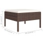 vidaXL Set Divani da Giardino 10 pz con Cuscini in Polyrattan Marrone vidaXL Set Divani da Giardino 10 pz con Cuscini in Polyrattan Marrone
