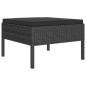vidaXL Set Divani da Giardino 13 pz con Cuscini in Polyrattan Nero vidaXL Set Divani da Giardino 13 pz con Cuscini in Polyrattan Nero
