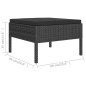 vidaXL Set Divani da Giardino 13 pz con Cuscini in Polyrattan Nero vidaXL Set Divani da Giardino 13 pz con Cuscini in Polyrattan Nero