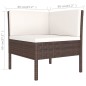 vidaXL Set Divani da Giardino 5 pz con Cuscini in Polyrattan Marrone vidaXL Set Divani da Giardino 5 pz con Cuscini in Polyrattan Marrone