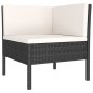 vidaXL Set Divani da Giardino 10 pz con Cuscini in Polyrattan Nero vidaXL Set Divani da Giardino 10 pz con Cuscini in Polyrattan Nero