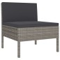 vidaXL Set Divani da Giardino 12 pz con Cuscini in Polyrattan Grigio vidaXL Set Divani da Giardino 12 pz con Cuscini in Polyrattan Grigio