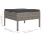 vidaXL Set Divani da Giardino 12 pz con Cuscini in Polyrattan Grigio vidaXL Set Divani da Giardino 12 pz con Cuscini in Polyrattan Grigio
