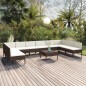 vidaXL Set Divani da Giardino 11 pz con Cuscini in Polyrattan Marrone vidaXL Set Divani da Giardino 11 pz con Cuscini in Polyrattan Marrone