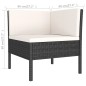 vidaXL Set Divani da Giardino 9 pz con Cuscini in Polyrattan Nero vidaXL Set Divani da Giardino 9 pz con Cuscini in Polyrattan Nero