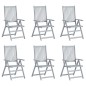 vidaXL Sedie da Giardino Reclinabili 6 pz con Cuscini Massello Acacia vidaXL Sedie da Giardino Reclinabili 6 pz con Cuscini Massello Acacia