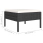 vidaXL Set Divani da Giardino 13 pz con Cuscini in Polyrattan Nero vidaXL Set Divani da Giardino 13 pz con Cuscini in Polyrattan Nero