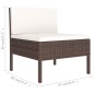 vidaXL Set Divani da Giardino 10 pz con Cuscini in Polyrattan Marrone vidaXL Set Divani da Giardino 10 pz con Cuscini in Polyrattan Marrone