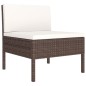 vidaXL Set Divani da Giardino 6 pz con Cuscini in Polyrattan Marrone vidaXL Set Divani da Giardino 6 pz con Cuscini in Polyrattan Marrone
