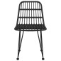 Sedie da Giardino 2pz Nere 48x62x84 cm Rattan PE Sedie da Giardino 2pz Nere 48x62x84 cm Rattan PE