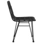 Sedie da Giardino 2pz Nere 48x62x84 cm Rattan PE Sedie da Giardino 2pz Nere 48x62x84 cm Rattan PE