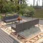 vidaXL Set Divani da Giardino 8 pz con Cuscini in Polyrattan Grigio vidaXL Set Divani da Giardino 8 pz con Cuscini in Polyrattan Grigio