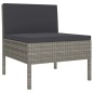vidaXL Set Divani da Giardino 8 pz con Cuscini in Polyrattan Grigio vidaXL Set Divani da Giardino 8 pz con Cuscini in Polyrattan Grigio