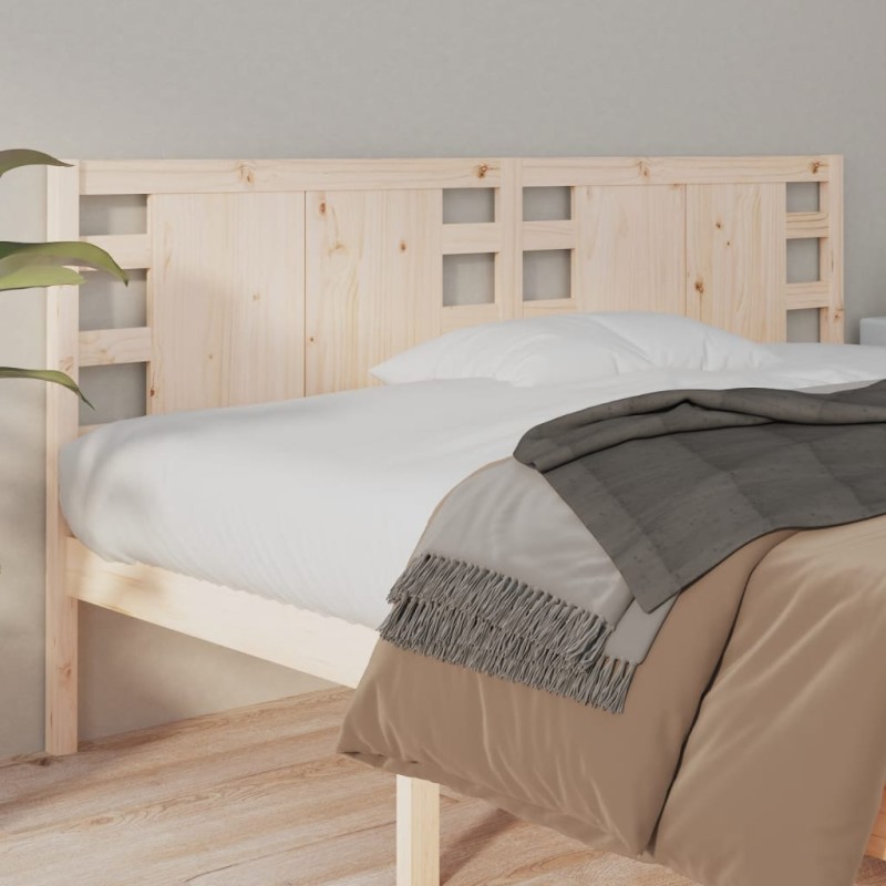Testiera per Letto 126x4x100 cm in Legno Massello di Pino Testiera per Letto 126x4x100 cm in Legno Massello di Pino