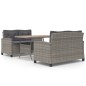 vidaXL Set Pranzo da Giardino 3 pz Polyrattan e Legno Massello Acacia