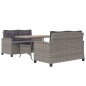 vidaXL Set Pranzo da Giardino 3 pz Polyrattan e Legno Massello Acacia