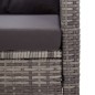 vidaXL Set Pranzo da Giardino 3 pz Polyrattan e Legno Massello Acacia
