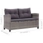 vidaXL Set Pranzo da Giardino 3 pz Polyrattan e Legno Massello Acacia