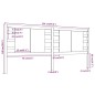 Testiera per Letto 126x4x100 cm in Legno Massello di Pino Testiera per Letto 126x4x100 cm in Legno Massello di Pino