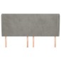Testiera ad Orecchio Grigio Chiaro 163x23x118/128 cm in Velluto Testiera ad Orecchio Grigio Chiaro 163x23x118/128 cm in Velluto