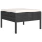 vidaXL Set Divani da Giardino 10 pz con Cuscini in Polyrattan Nero vidaXL Set Divani da Giardino 10 pz con Cuscini in Polyrattan Nero