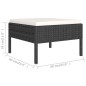 vidaXL Set Divani da Giardino 10 pz con Cuscini in Polyrattan Nero vidaXL Set Divani da Giardino 10 pz con Cuscini in Polyrattan Nero