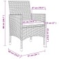 vidaXL Set Mobili da Pranzo da Giardino 9pz e Cuscini Polyrattan Beige