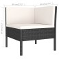 vidaXL Set Divani da Giardino 6 pz con Cuscini in Polyrattan Nero vidaXL Set Divani da Giardino 6 pz con Cuscini in Polyrattan Nero