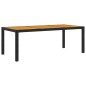 vidaXL Set da Pranzo da Giardino 7 pz con Cuscini in Polyrattan Nero vidaXL Set da Pranzo da Giardino 7 pz con Cuscini in Polyrattan Nero