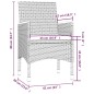 vidaXL Set da Pranzo da Giardino 7 pz con Cuscini in Polyrattan Nero vidaXL Set da Pranzo da Giardino 7 pz con Cuscini in Polyrattan Nero