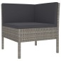 vidaXL Set Divani da Giardino 12 pz con Cuscini in Polyrattan Grigio vidaXL Set Divani da Giardino 12 pz con Cuscini in Polyrattan Grigio