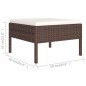 vidaXL Set Divani da Giardino 11 pz con Cuscini in Polyrattan Marrone vidaXL Set Divani da Giardino 11 pz con Cuscini in Polyrattan Marrone