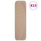 vidaXL Tappetini Scale Antiscivolo 15 pz 75x20 cm Beige Rettangolari vidaXL Tappetini Scale Antiscivolo 15 pz 75x20 cm Beige Rettangolari
