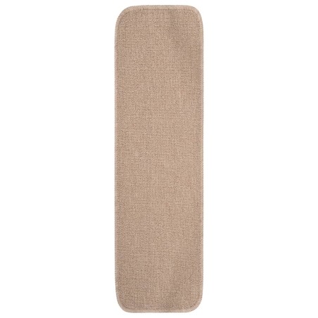 vidaXL Tappetini Scale Antiscivolo 15 pz 75x20 cm Beige Rettangolari